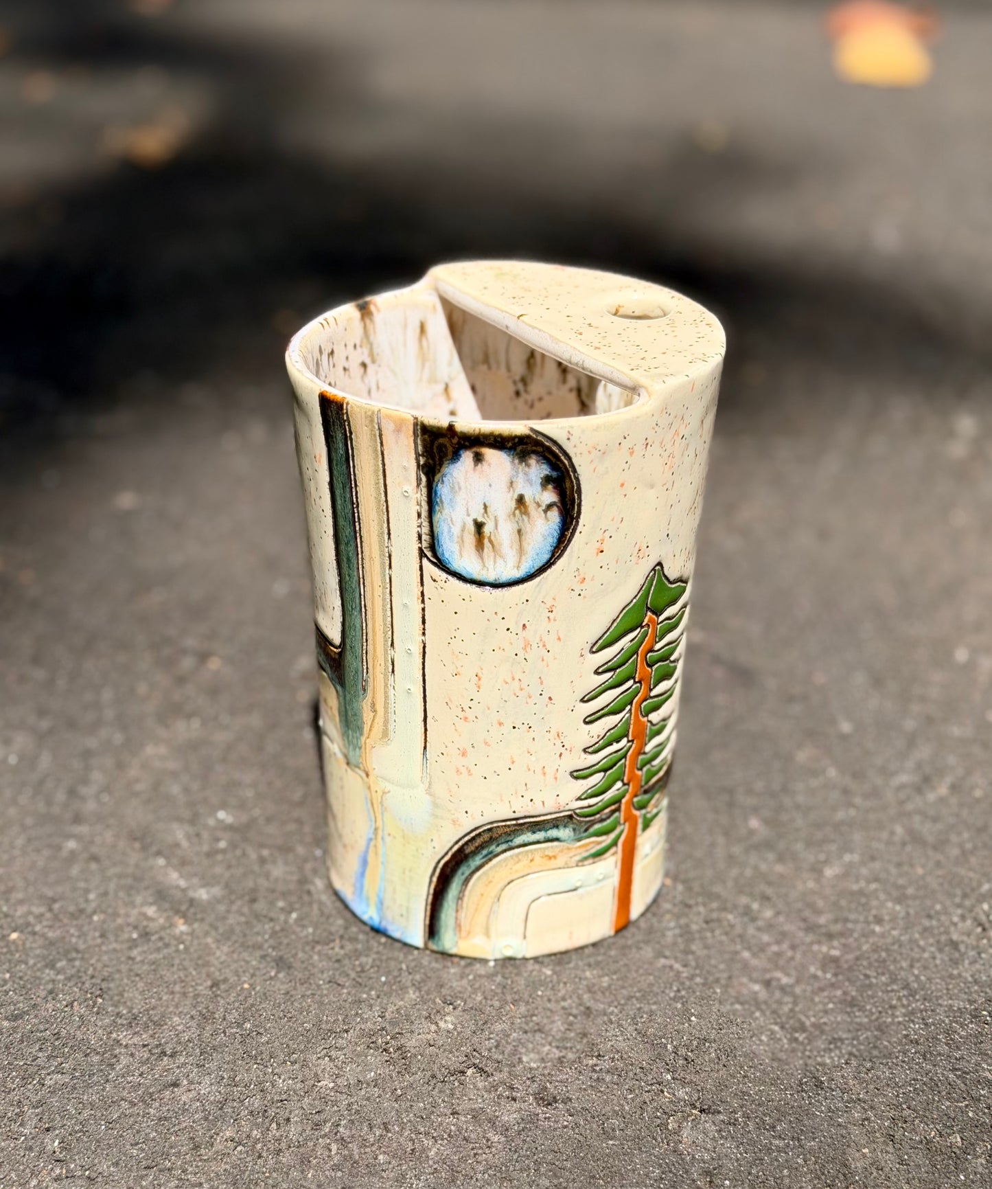 Hand-carved 32oz Travel Cup