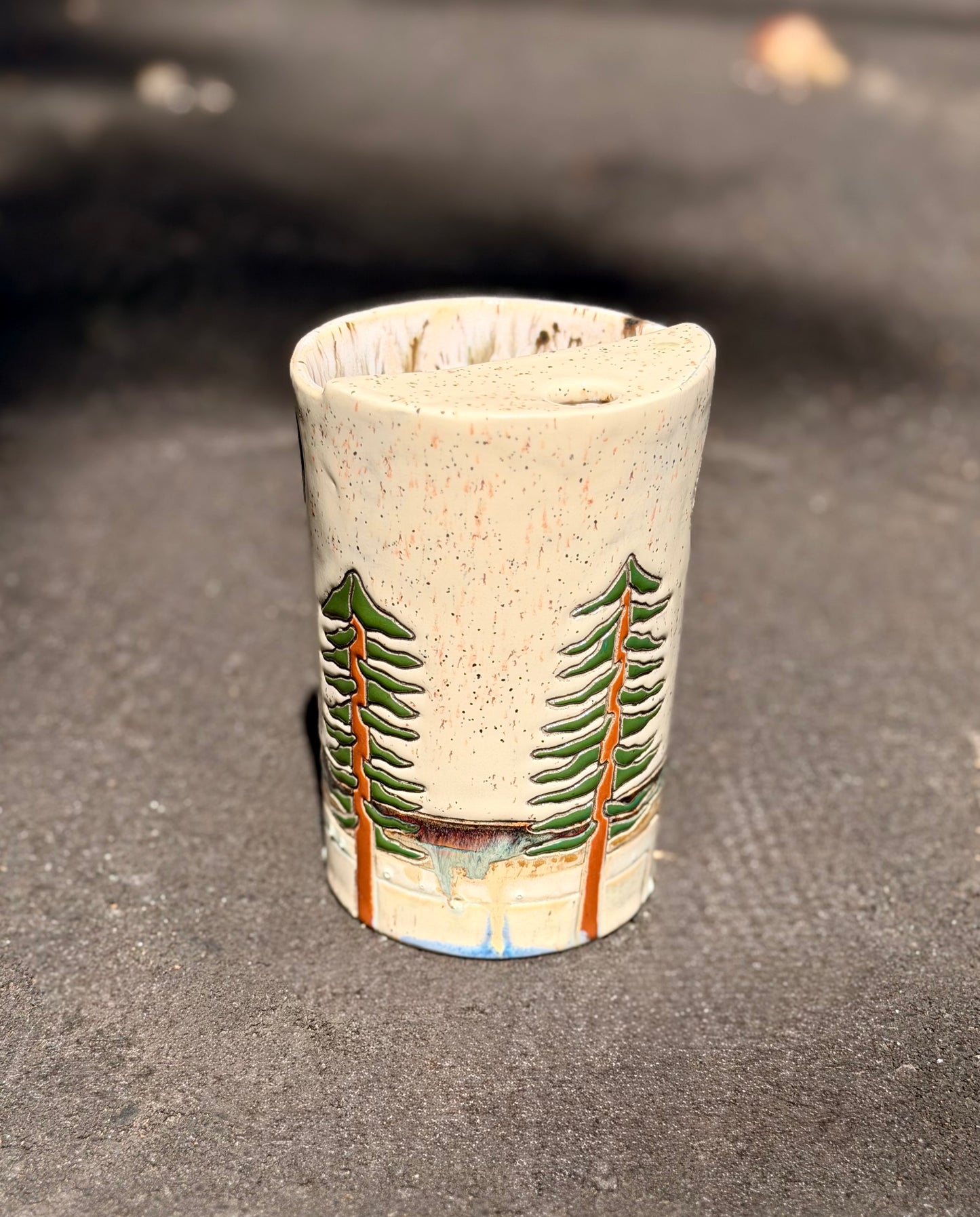 Hand-carved 32oz Travel Cup