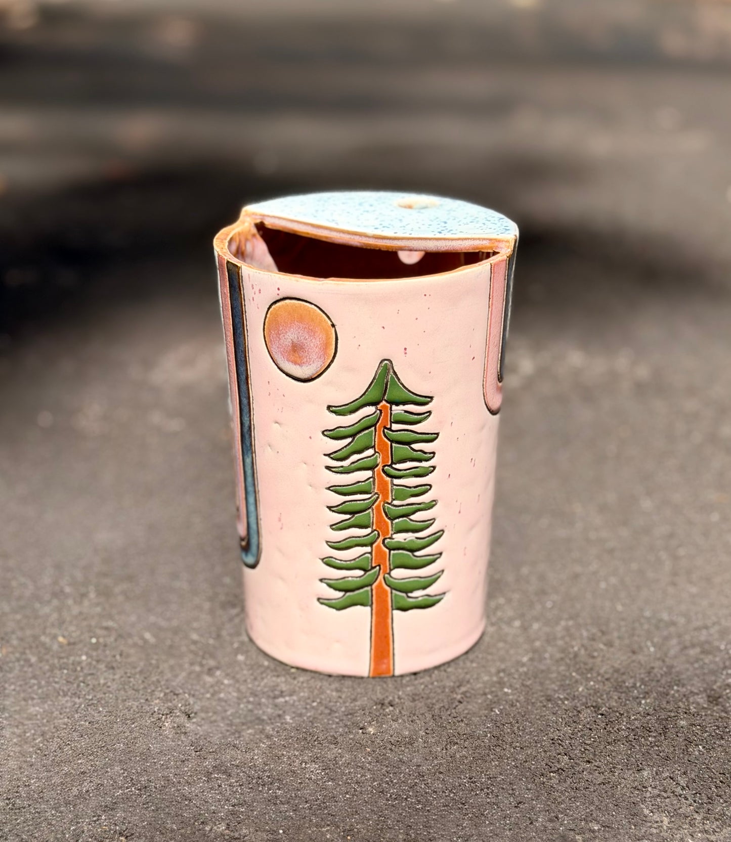 Hand-carved 32oz Travel Cup