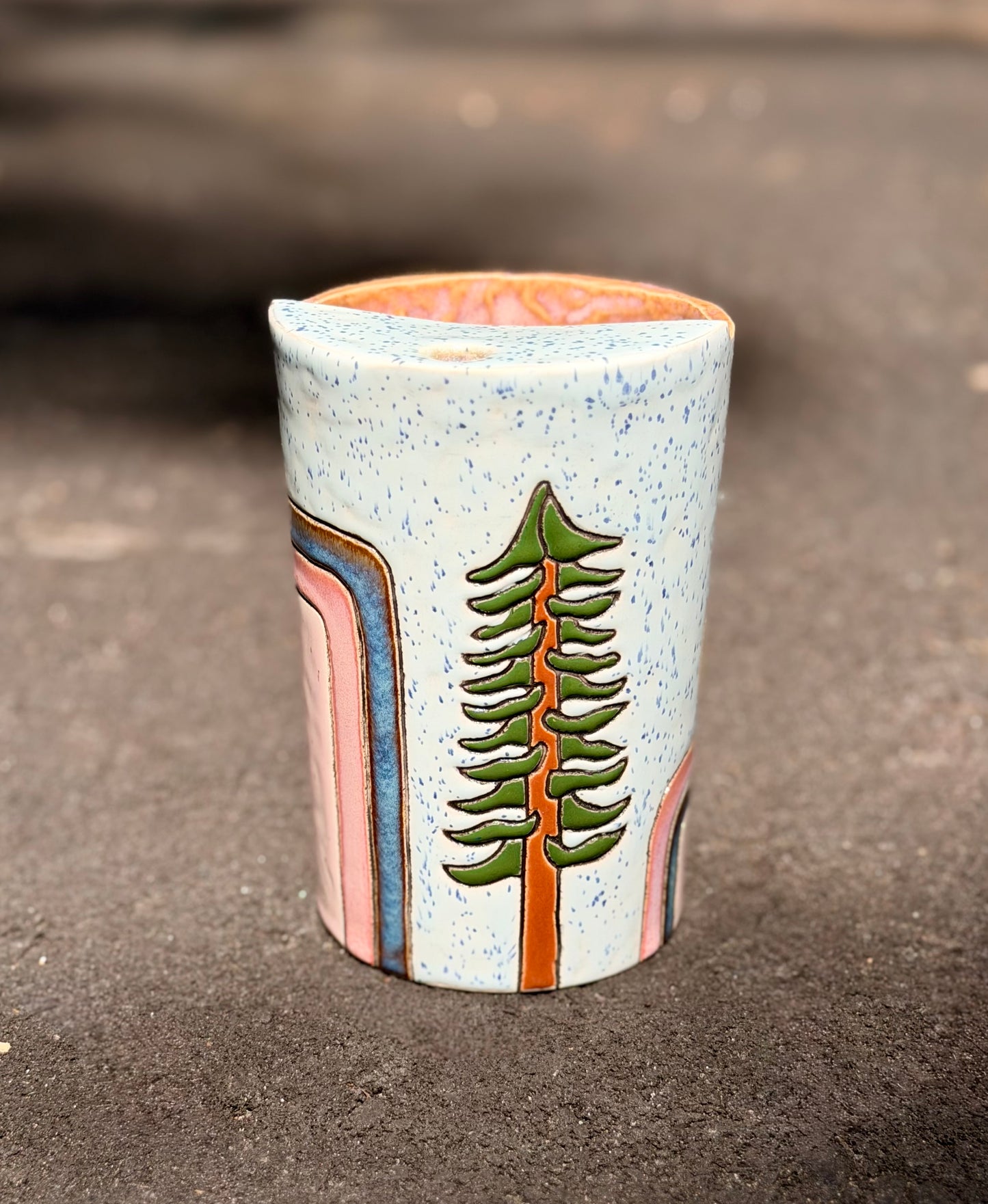 Hand-carved 32oz Travel Cup